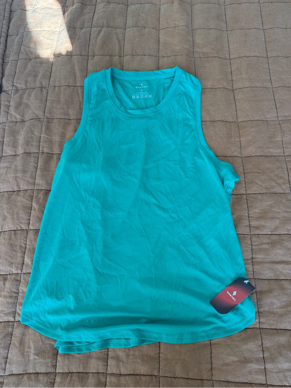 Santiny Bright Green Sleeveless Tank Top